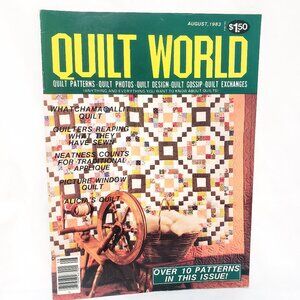 Quilt World Magazine Aug 1983 Picture Window Ice Cream Cone Alpha Omega Rose